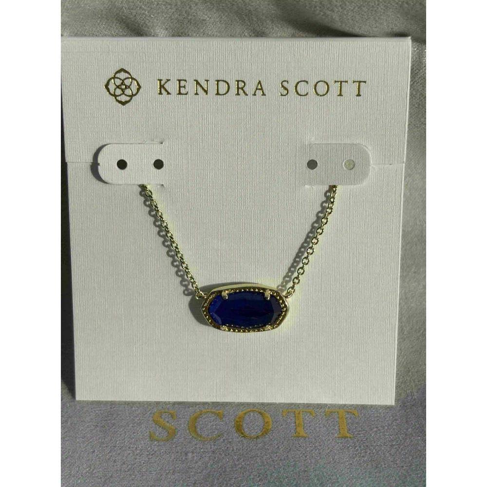 Kendra Scott navy blue pendant necklace